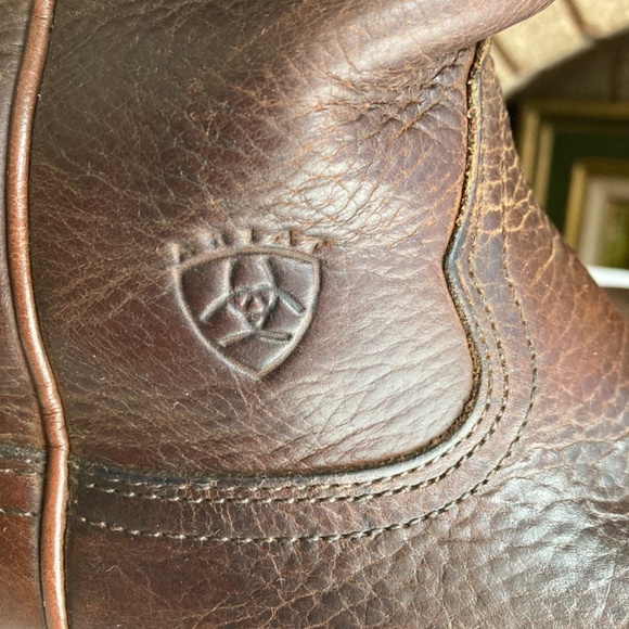Ariat Brown Leather Roper Boots Men’s 9 main image 13